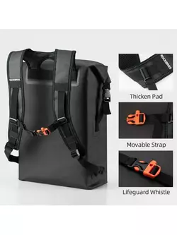 Rockbros waterproof backpack 25l, black-blue AS-032BL