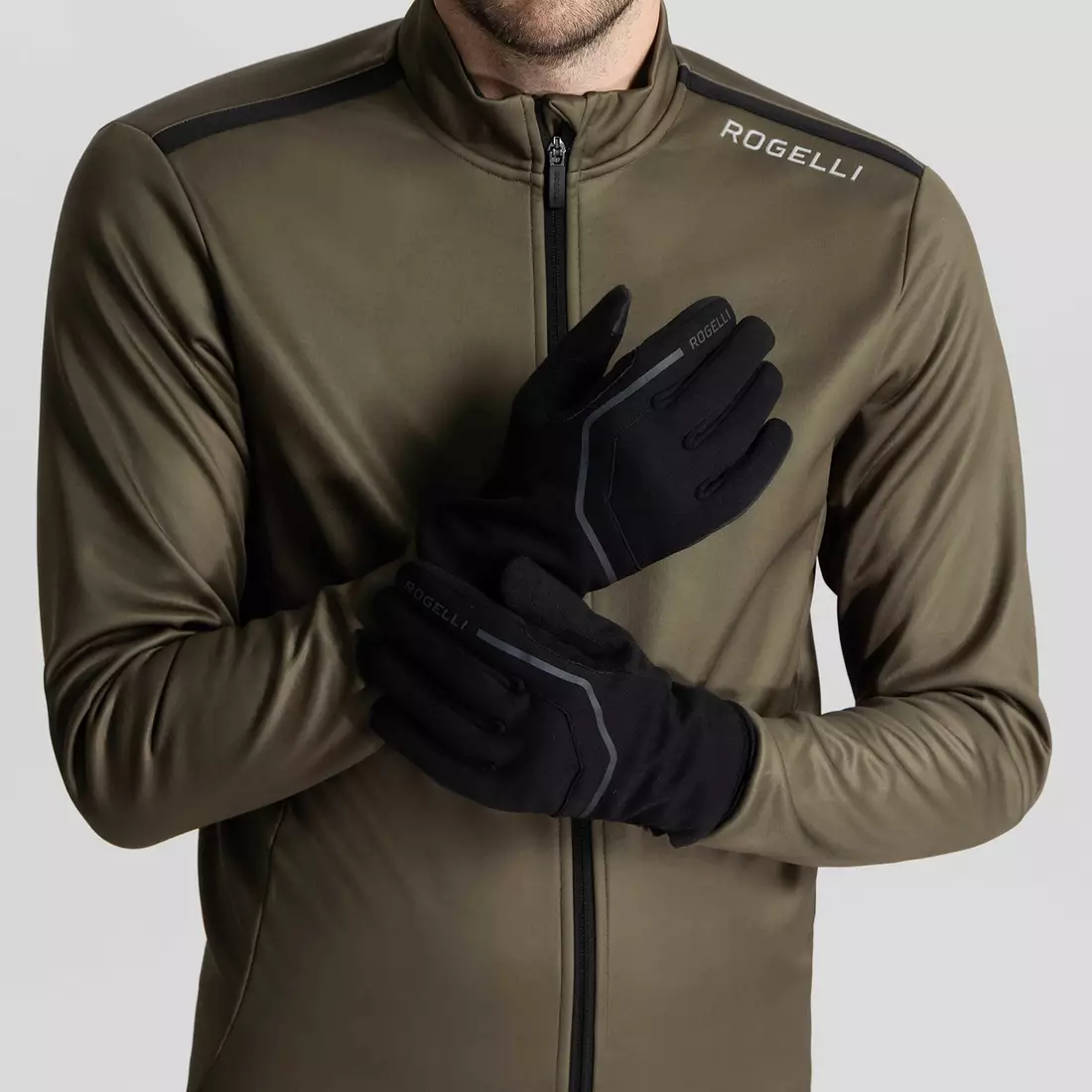 Rogelli APEX winter cycling gloves, black