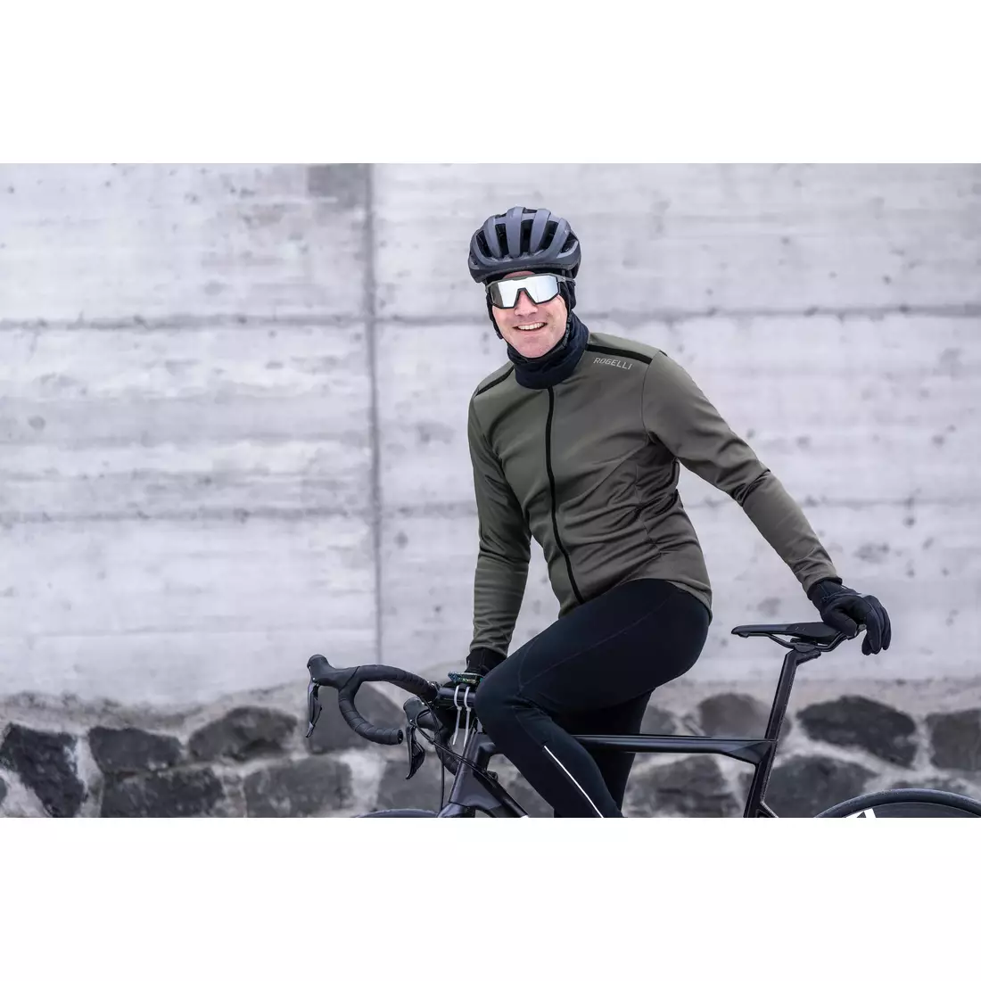 Rogelli cycling jacket, winter CORE green