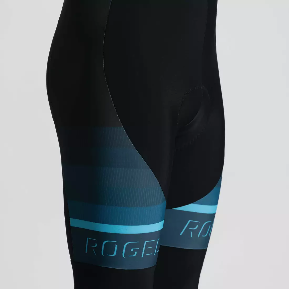 Rogelli cycling pants with suspenders, insulated, HERO II blue