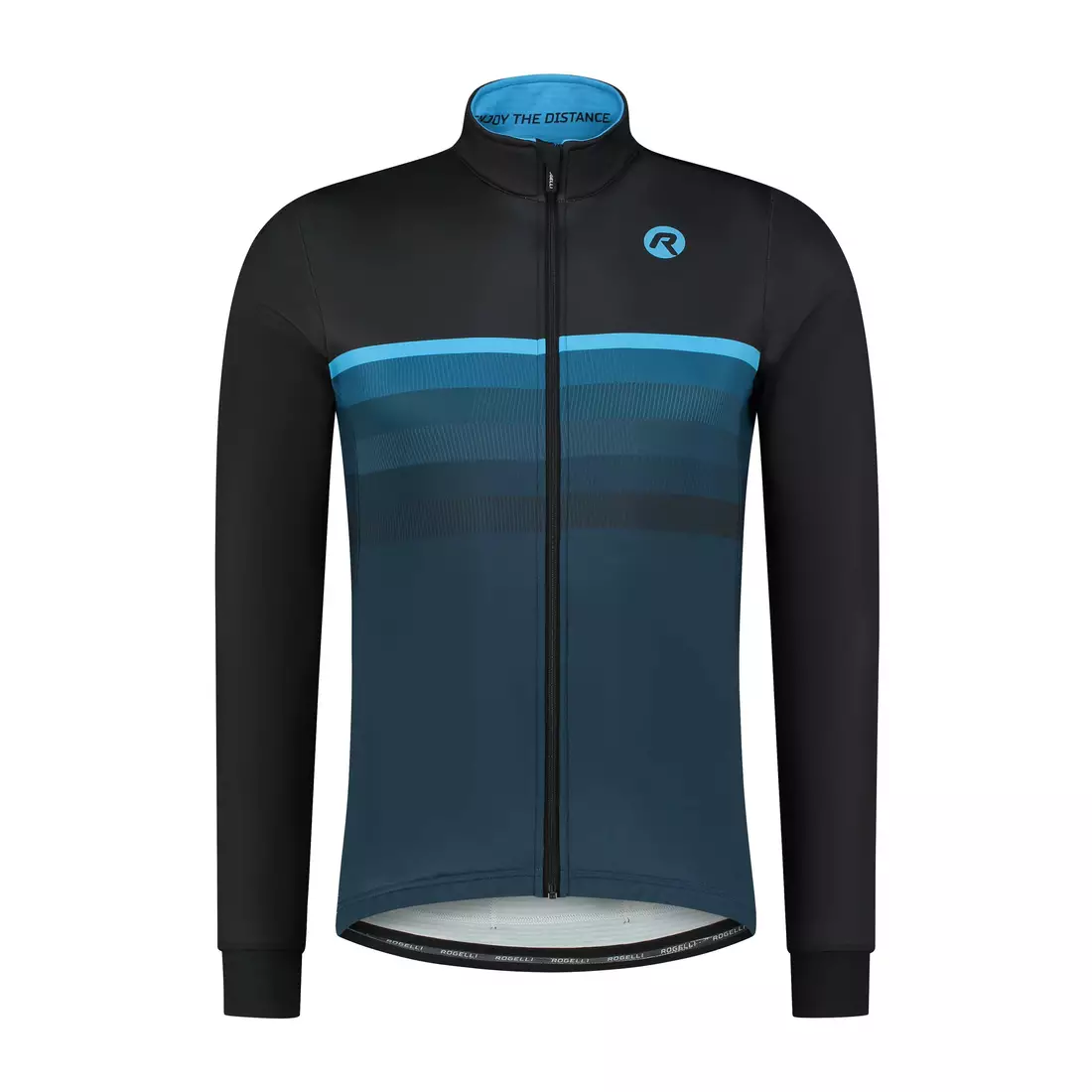 Rogelli winter cycling jacket HERO II, black and blue