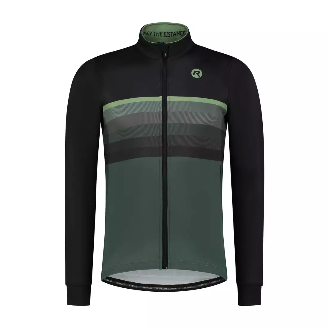 Rogelli winter cycling jacket HERO II, black and green