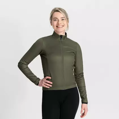 Rogelli women's winter cycling jacket CORE green