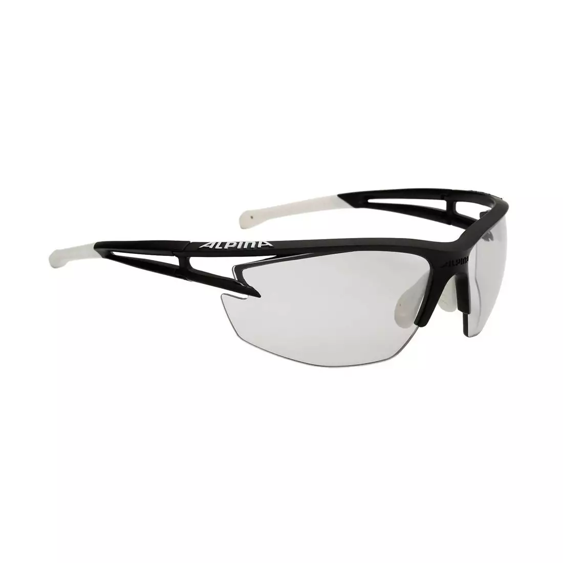 ALPINA SS17 EYE-5 HR VL+ photochromic glasses A8531131, black matt-white, glass: CV + black S1-S3