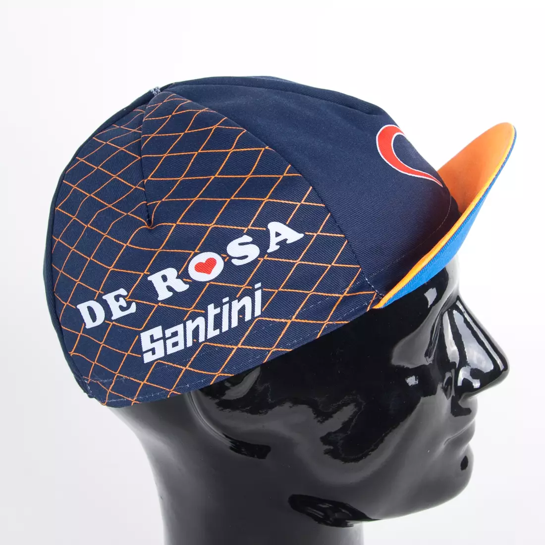 Apis Profi cycling cap DE ROSA SANTINI orange visor v1