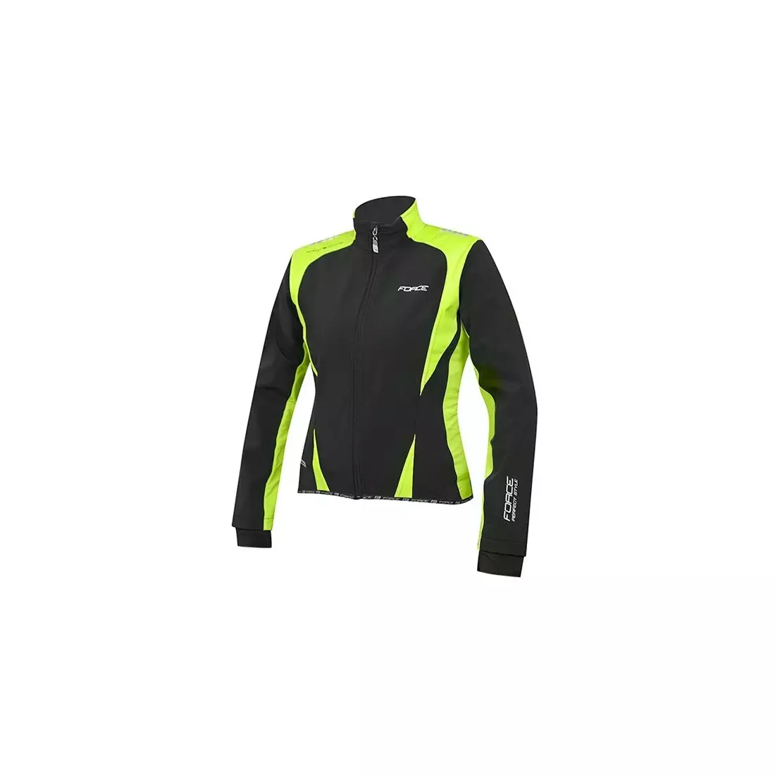 FORCE X71 - 89993 - women's insulated softshell jacket - color: Black-fluor