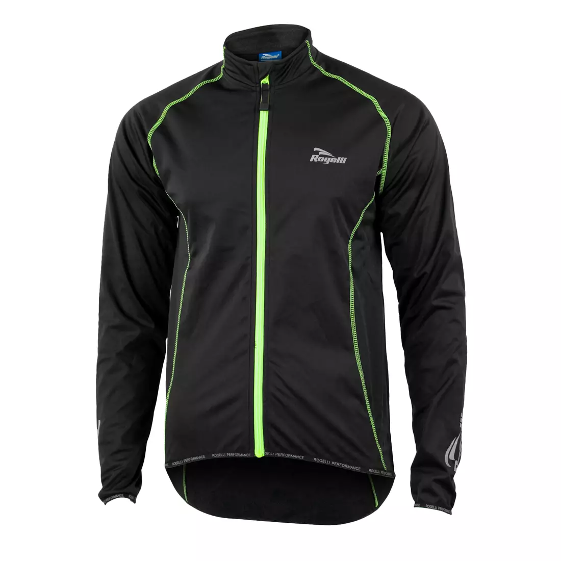ROGELLI PESARO - men's Softshell cycling jacket, color: Black-fluorine