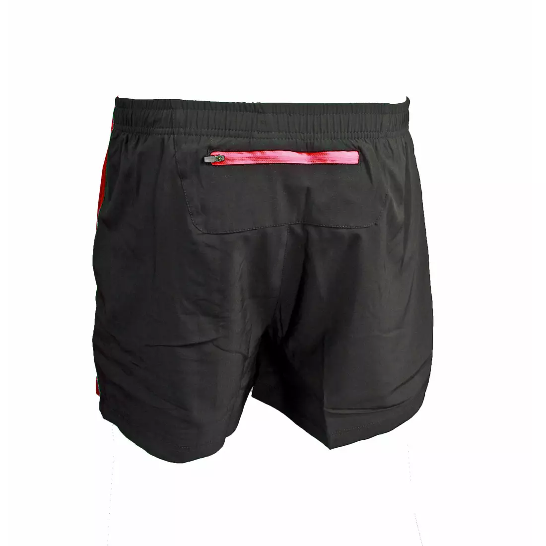 ROGELLI RUN TARANTO loose running shorts, black and red