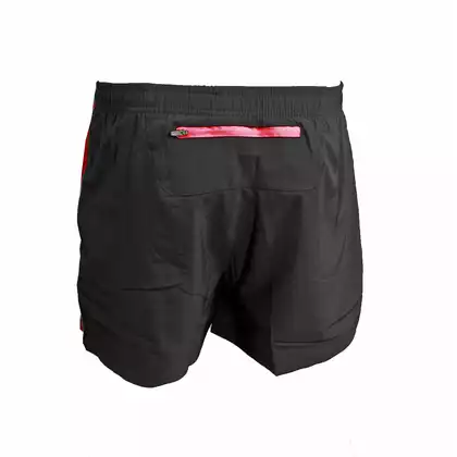 ROGELLI RUN TARANTO loose running shorts, black and red