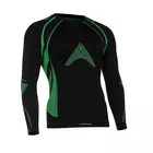 TERVEL - OPTILINE MOD-02 - men's thermal T-shirt with long sleeves, color: Black and green