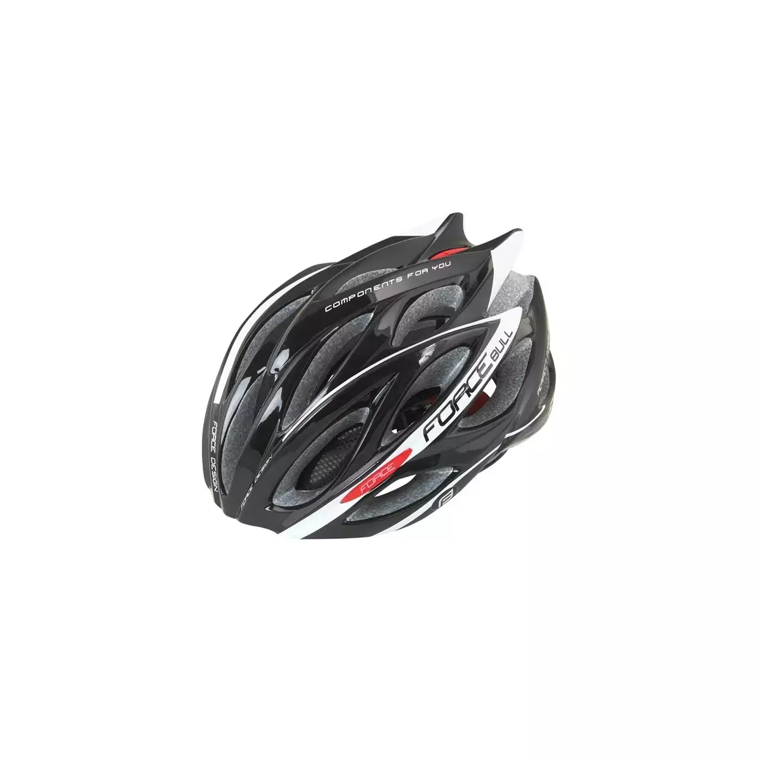 FORCE BULL bicycle helmet black and white