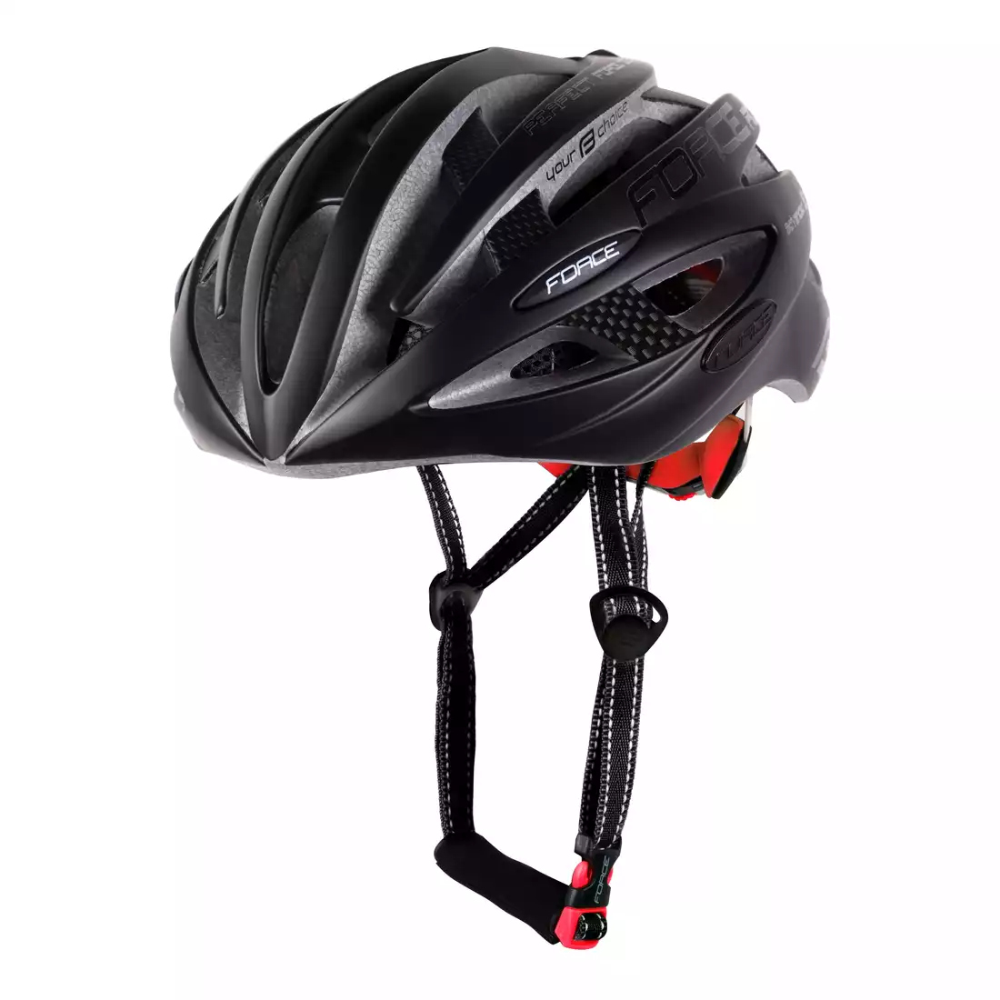 FORCE ROAD bicycle helmet, black mat