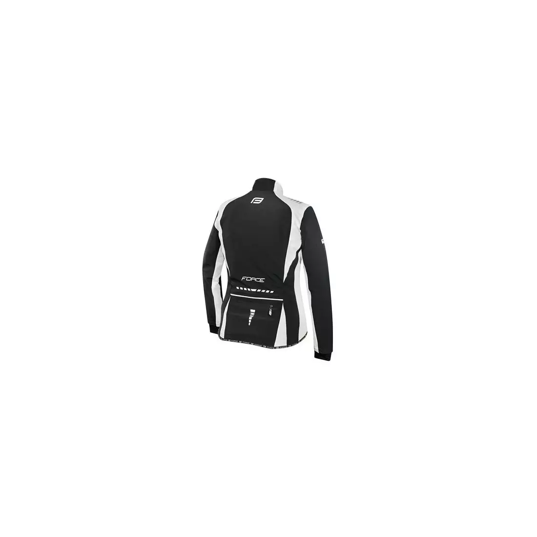 FORCE X71 women's softshell cycling jacket black and white 89991