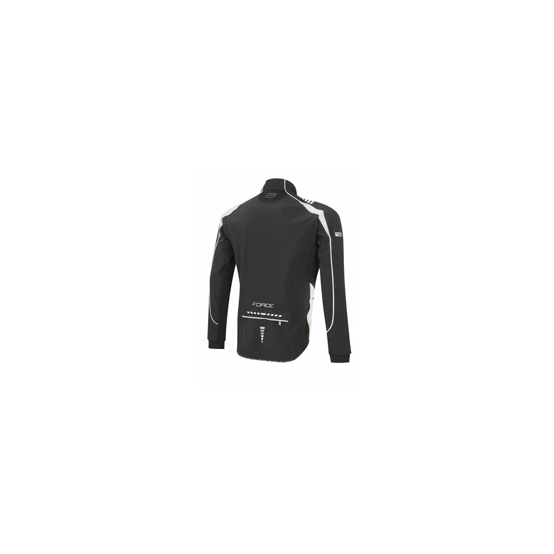 FORCE X72 men's softshell cycling jacket black-white 89992