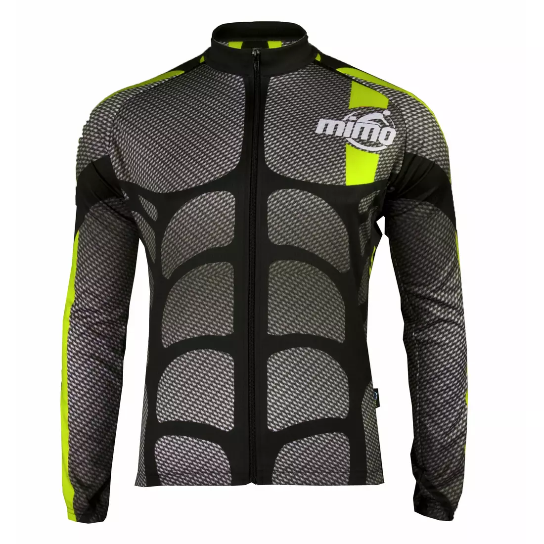 MikeSPORT DESIGN CARBON men's cycling sweatshirt, black and fluorine