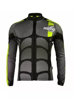 MikeSPORT DESIGN CARBON men's cycling sweatshirt, black and fluorine