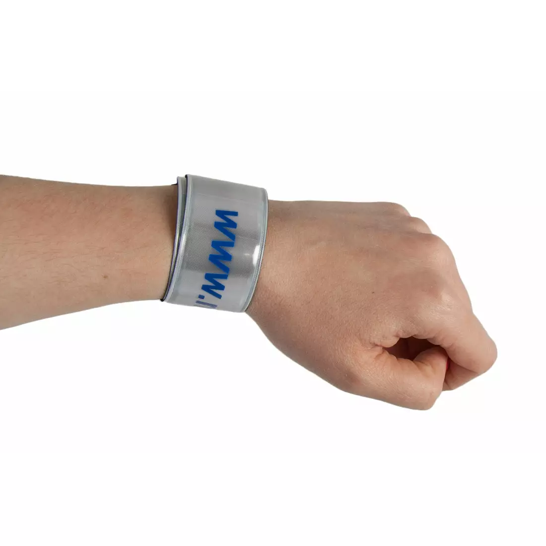 Mikesport - reflective armband. logo - silver
