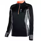 ROGELLI MAURA - women's insulated running sweatshirt 840.660, color: black and pink (coral)