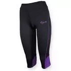 ROGELLI SUEZ women's running shorts 840.743, 3/4 leg, black and purple