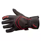 ROGELLI WHITBY winter cycling gloves black-red