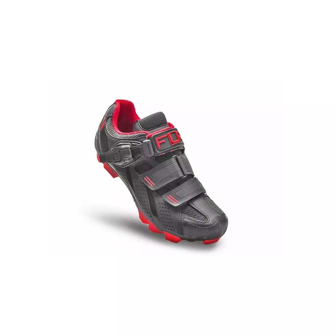 FLR F-65 MTB cycling shoes, black and red