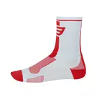 FORCE LONG sports socks white and red socks