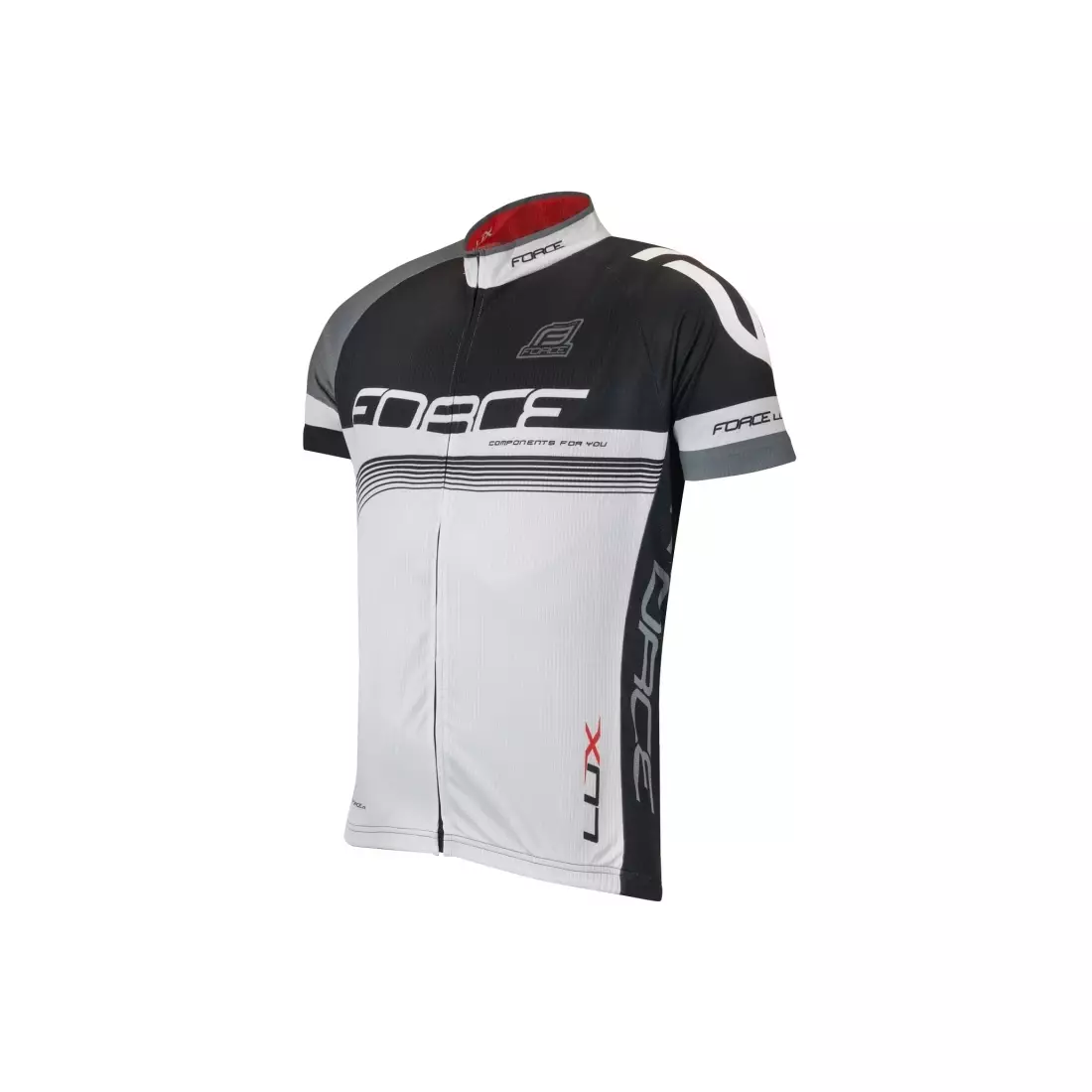 FORCE LUX men's bicycle shirt black and white