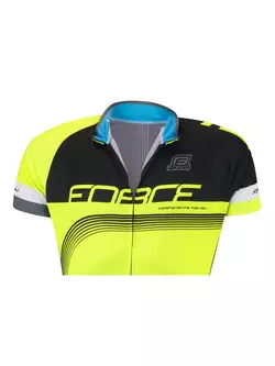 FORCE LUX men's cycling jersey 900131, color: black and fluorine