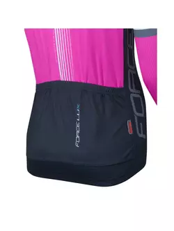 FORCE LUX women's cycling jersey long sleeve black-pink 900142