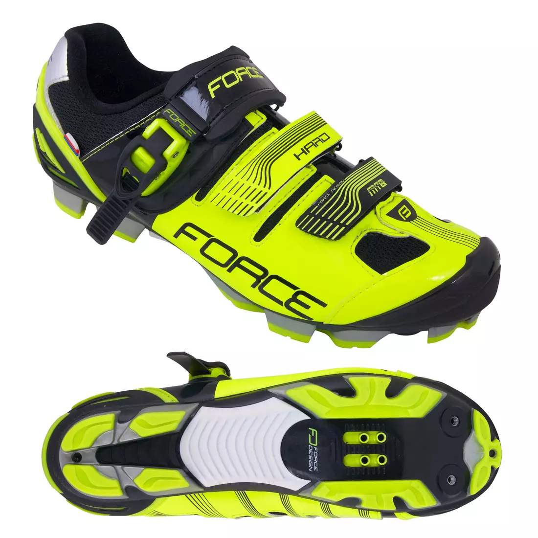 FORCE MTB HARD cycling shoes 94062 black - fluorine