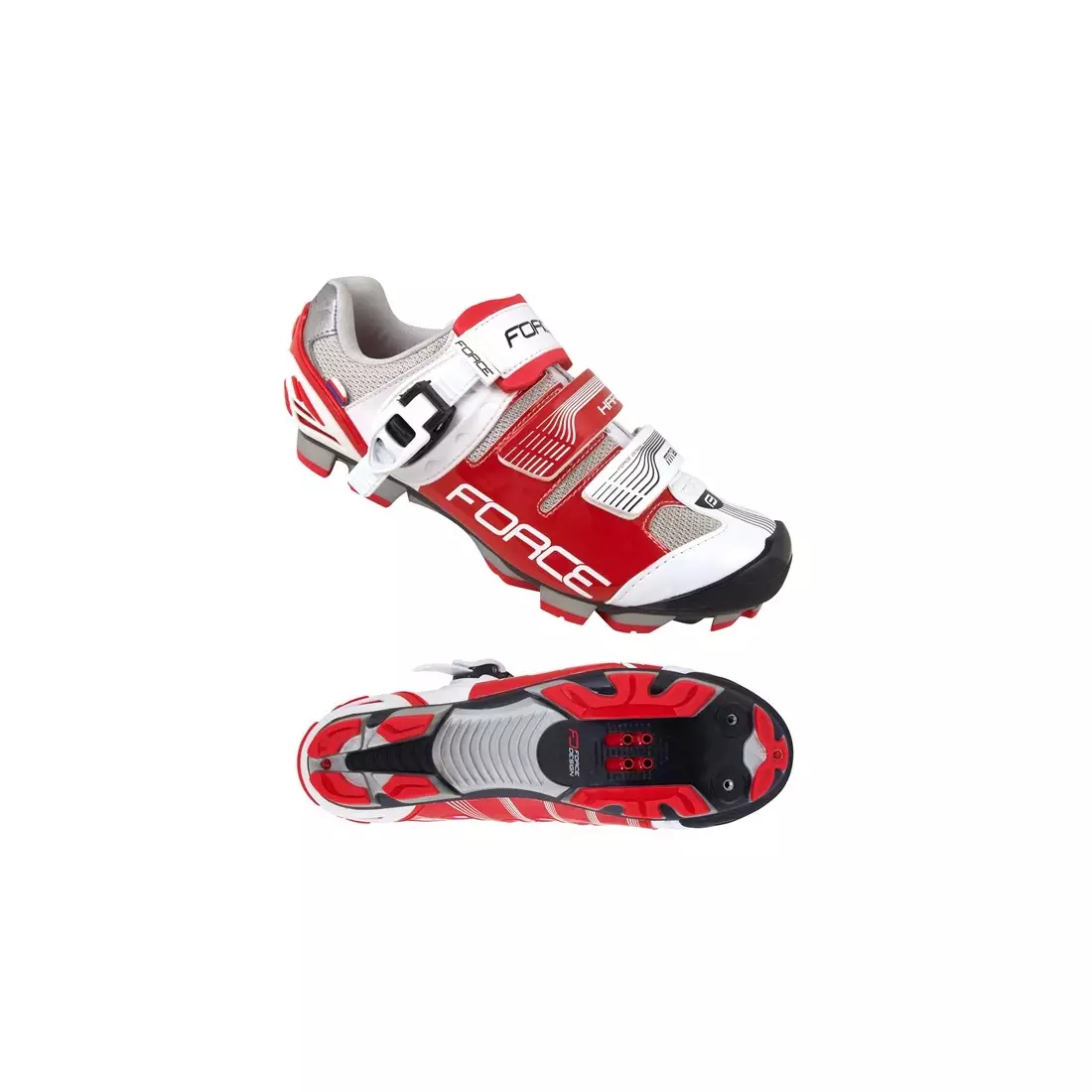 FORCE MTB HARD cycling shoes 94062 white and red