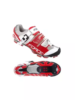 FORCE MTB HARD cycling shoes 94062 white and red