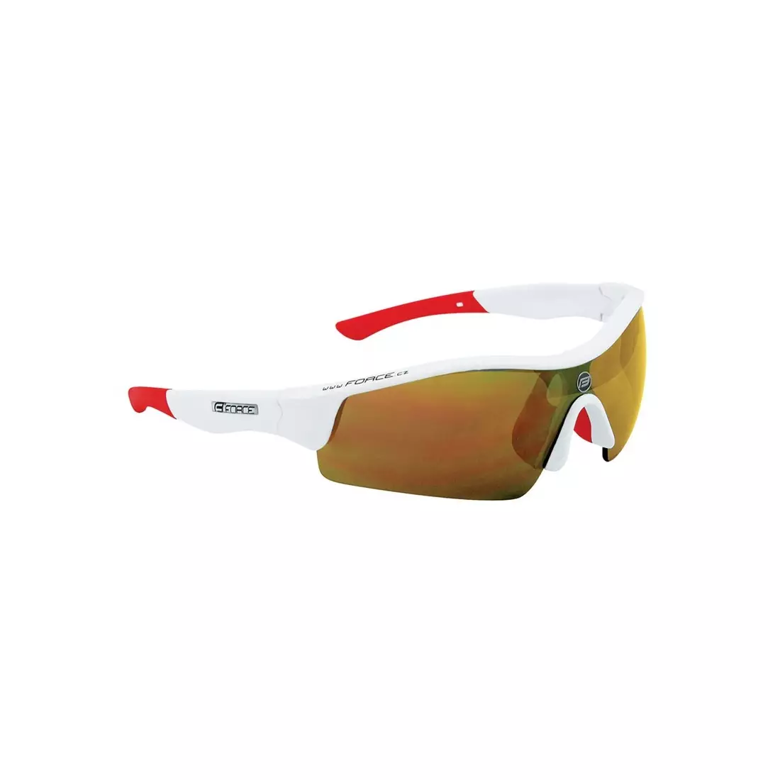 FORCE RACE Cycling/sports glasses white 90931 replaceable lenses