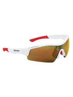 FORCE RACE Cycling/sports glasses white 90931 replaceable lenses