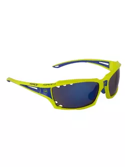 FORCE VISION Cycling/sports glasses fluo 90973 replaceable lenses