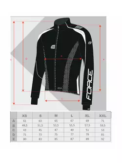 FORCE X72 PRO men's softshell bike jacket black-white 90001