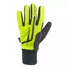 FORCE X72 winter cycling gloves yellow fluor