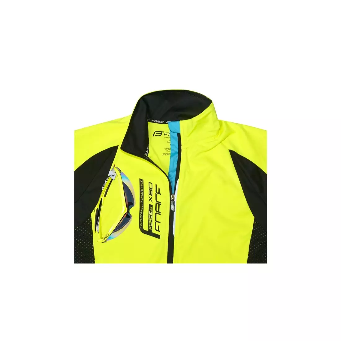 FORCE X80 Light cycling jacket X80 SOFTSHELL uninsulated, fluorine 90006