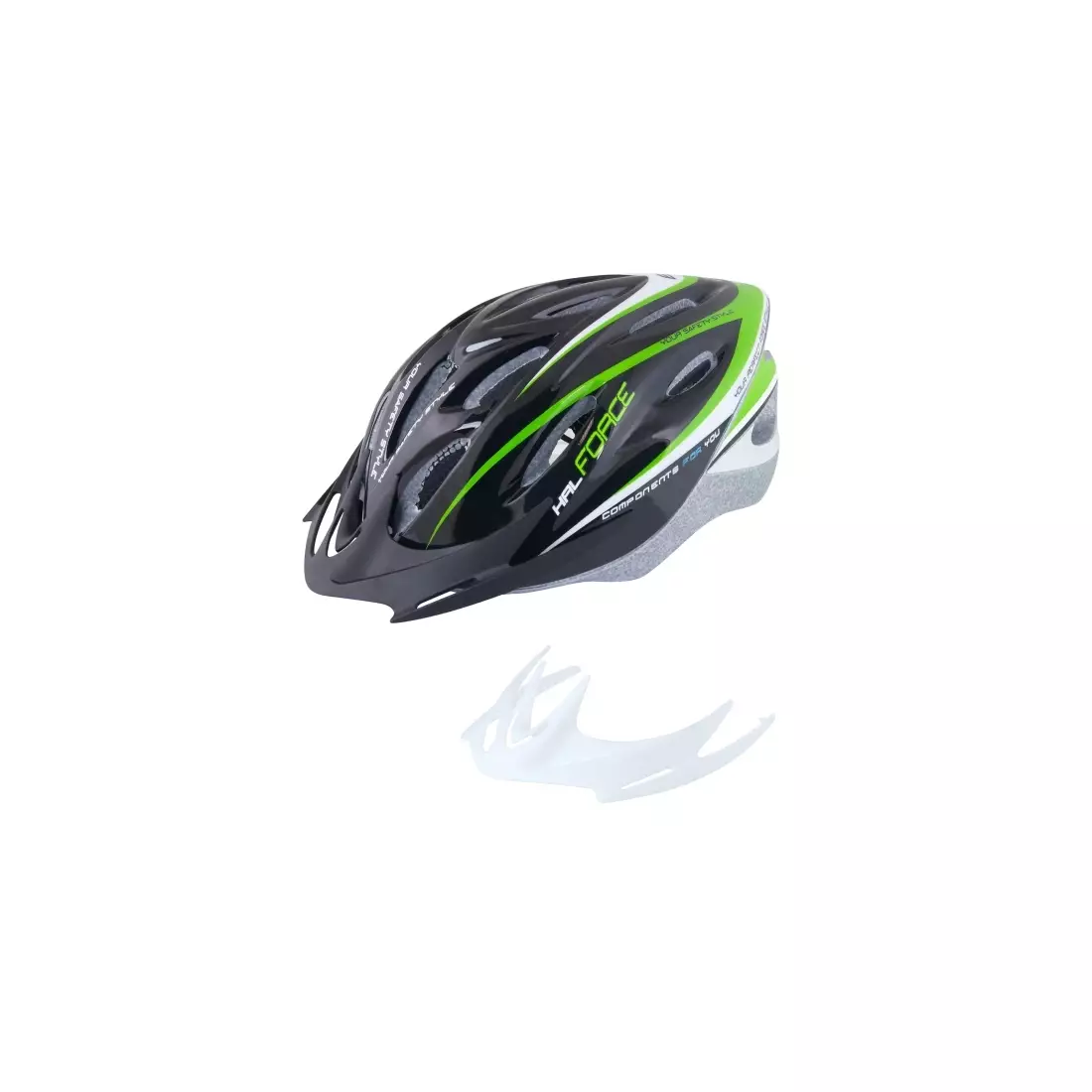 FORCE bicycle helmet HAL, green