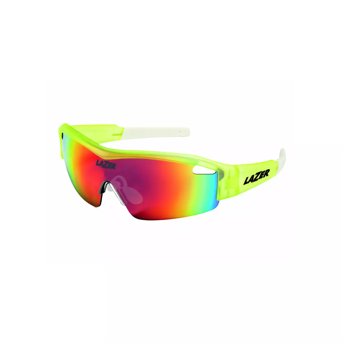 LAZER SOLID STATE1 Flash Yellow glasses (Smoke-Black Red REVO. Yellow-Blue Mirror. Clear) LZR-OKL-SOLD-FLYELL
