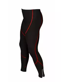 MikeSPORT GEXO insulated cycling pants with COMP HP insert without suspenders, black and red seams