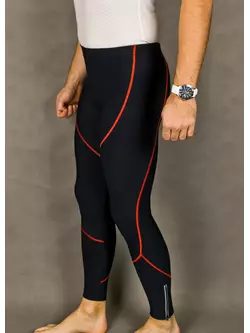 MikeSPORT GEXO insulated cycling pants with COMP HP insert without suspenders, black and red seams