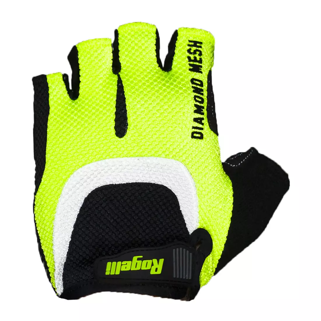 ROGELLI BIKE BELL cycling gloves 006.335, black and fluorine