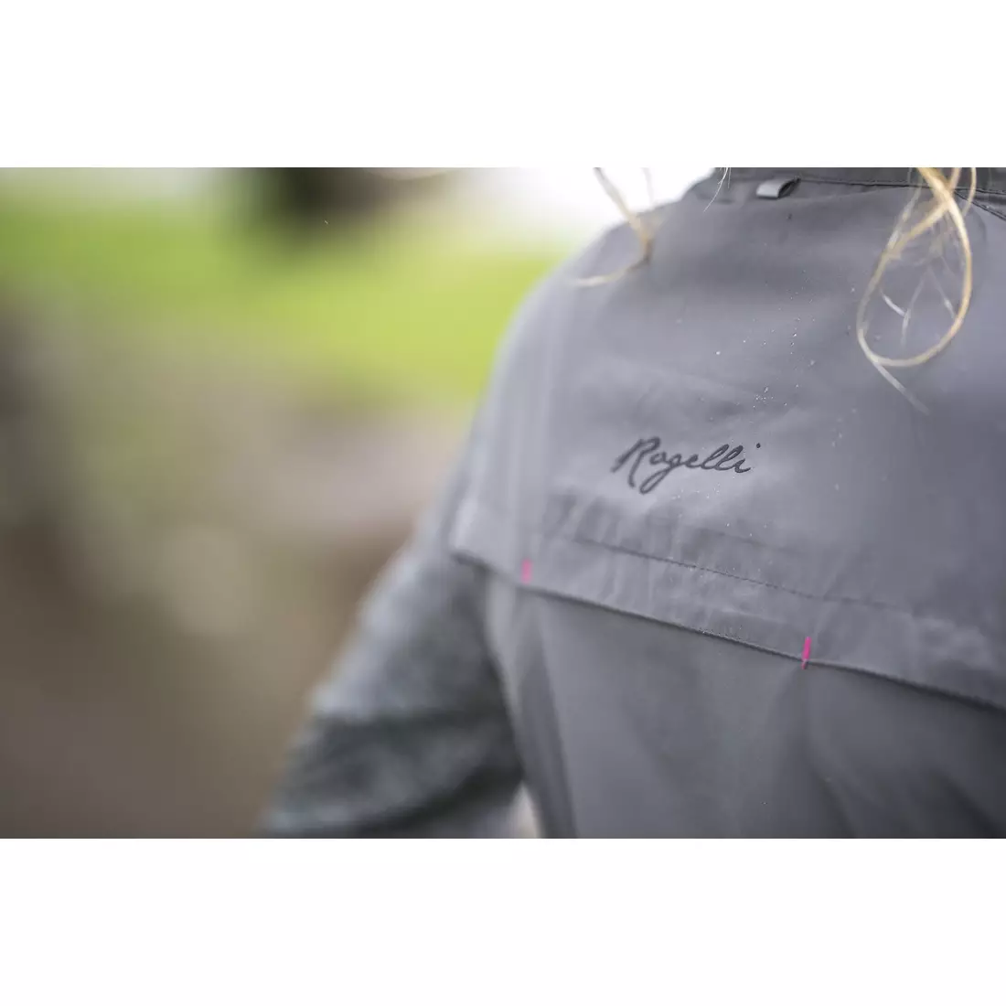 ROGELLI RUN SAMANTA 840.861 - women's running windbreaker jacket, gray and pink