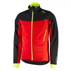 ROGELLI TRABIA winter cycling jacket Softshell, black-red-fluor 003.116
