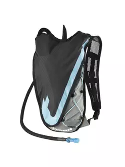 TENN OUTDOORS DRENCH bicycle backpack with water bladder 1.5 L black/cyan
