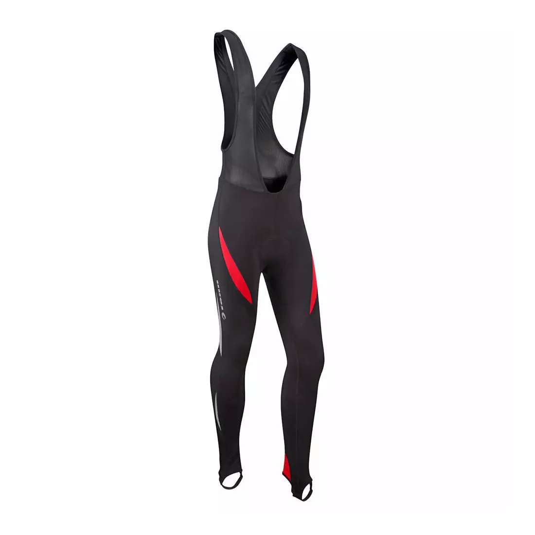 TENN OUTDOORS LAZER insulated bib shorts, black and red