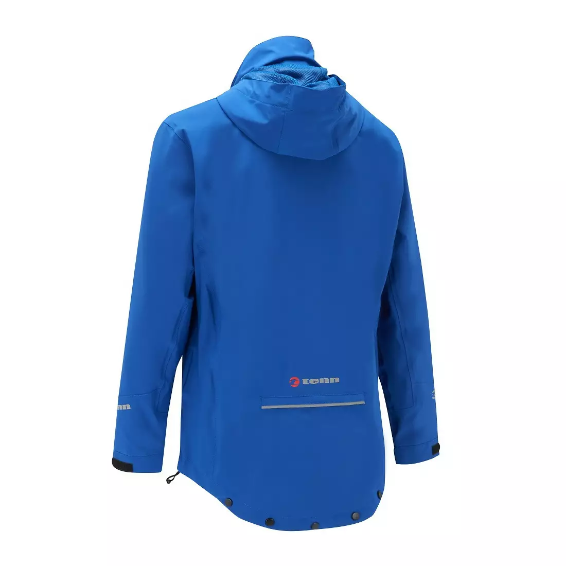 TENN OUTDOORS SWIFT rainproof cycling jacket with hood, blue