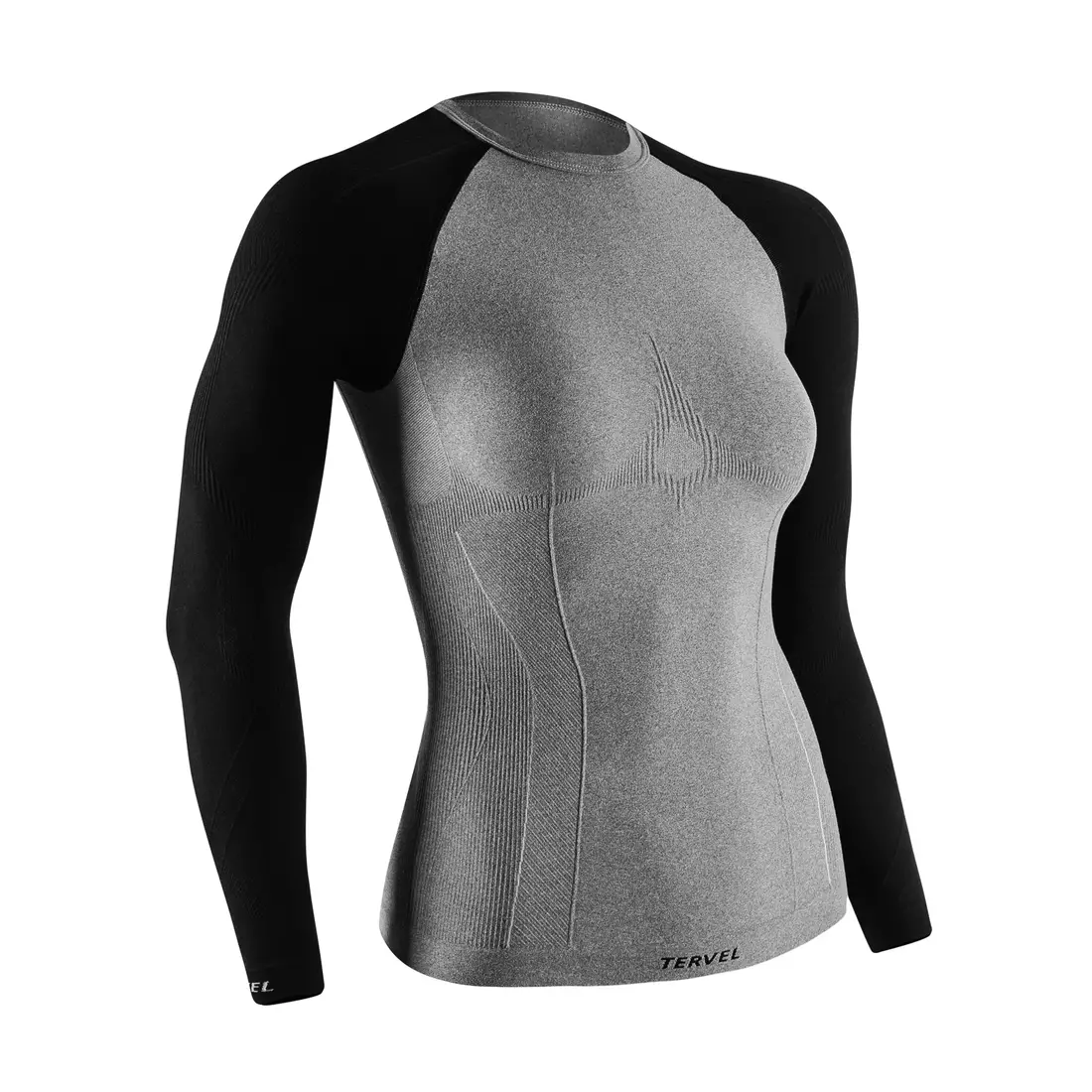 TERVEL COMFORTLINE 2002 - women's thermal T-shirt, long sleeve, color: Melange-black