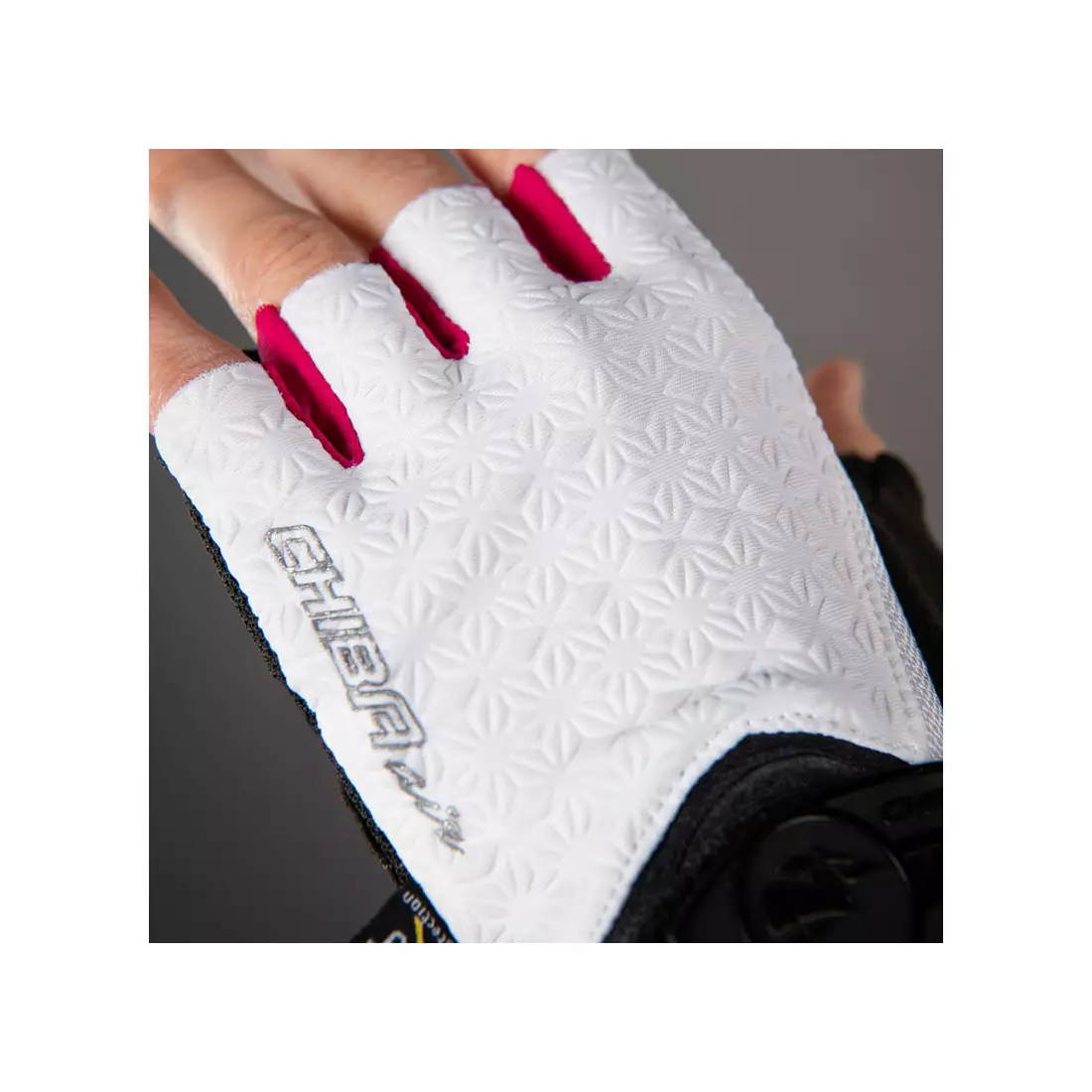 CHIBA LADY AIR PLUS women's cycling gloves, White